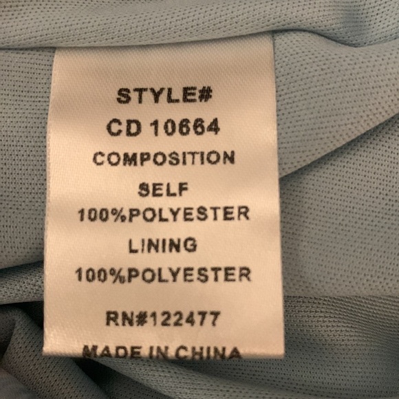 NSR (Napean Sea Road) blue floral dress Ruched in middle slit in front Sz Small - Picture 7 of 8